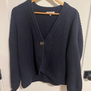 Madewell Deep Navy Cardigan Sweater Size M